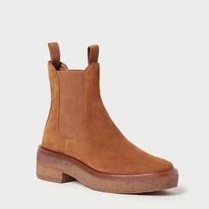 New Loeffler Randall Raquel, Suede Leather, Cacao, Pull On Boot, 8